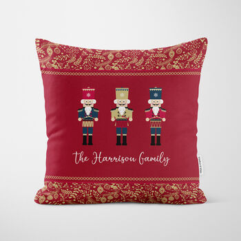 Personalised Red Nutcracker Cushion, 4 of 7