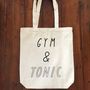 Gym And Tonic Canvas Shopping Tote Bag, thumbnail 4 of 4