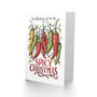 Chilli Peppers Spicy Xmas Wishes Fun Christmas Card, thumbnail 2 of 4