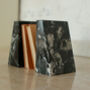 Luxury Black Marble Wedge Bookends, thumbnail 4 of 6