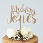 Romantic Personalised Mr And Mrs Cake Topper, thumbnail 2 of 6
