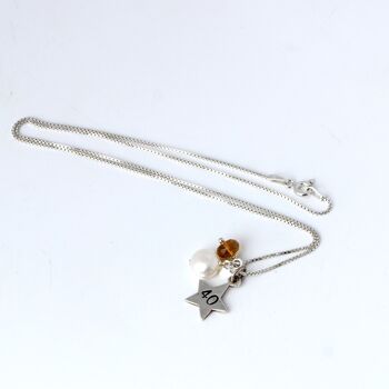 Personalised 40th Birthday Birthstone Necklace For Her, 11 of 11