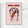 Rebel Rebel Bowie Inspired Art Print, thumbnail 1 of 1