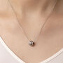 October Birthstone Necklace Sterling Silver Birthday Gift, thumbnail 2 of 5