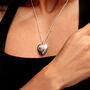 Scroll Heart Ashes Urn Necklace 925 Sterling Silver, thumbnail 4 of 8