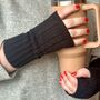 Personalised Knitted Fingerless Gloves, thumbnail 3 of 7