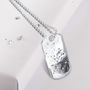 Memorial Silver Ashes Single Dog Tag Necklace And Chain, thumbnail 1 of 3