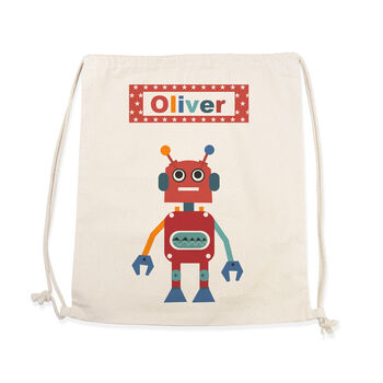 Personalised Boy's Robot Pe Kit Bag, 9 of 12