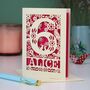 Personalised 6th Birthday Card Papercut Woodland Design, thumbnail 7 of 7