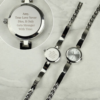 Engraved Wrist Watch Sentimental Gift For Her, 4 of 7