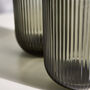 Palermo Set Of Four Grey Ribbed Highball Tumblers, thumbnail 3 of 5