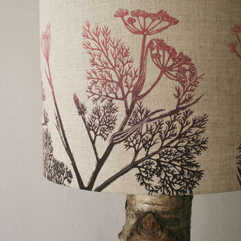 Linen Lampshade, Hand Printed, Botanical Print, 5 of 8