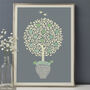 Silver Anniversary Gift Personalised Family Tree Print, thumbnail 4 of 12