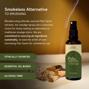 Palo Santo And White Sage Smudge Spray, 3 of 9