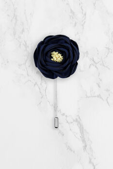 Handmade Silk Floral Flower Lapel Pin In Many Colours, 8 of 12