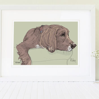 Personalised Hand Drawn Pet Dog Portrait, 2 of 10