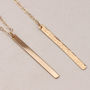 Simple Long Gold Plated Or Sterling Silver Y Necklace, thumbnail 5 of 6