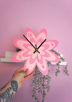 Flower Decorative Shape Clock, 3 of 12