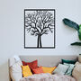 Handmade Wooden Tree Silhouette Wall Art For Living Room Decor, thumbnail 1 of 9