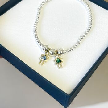 Mother Daughter Birthstone Bracelet Charm Beaded Joma, 2 of 2