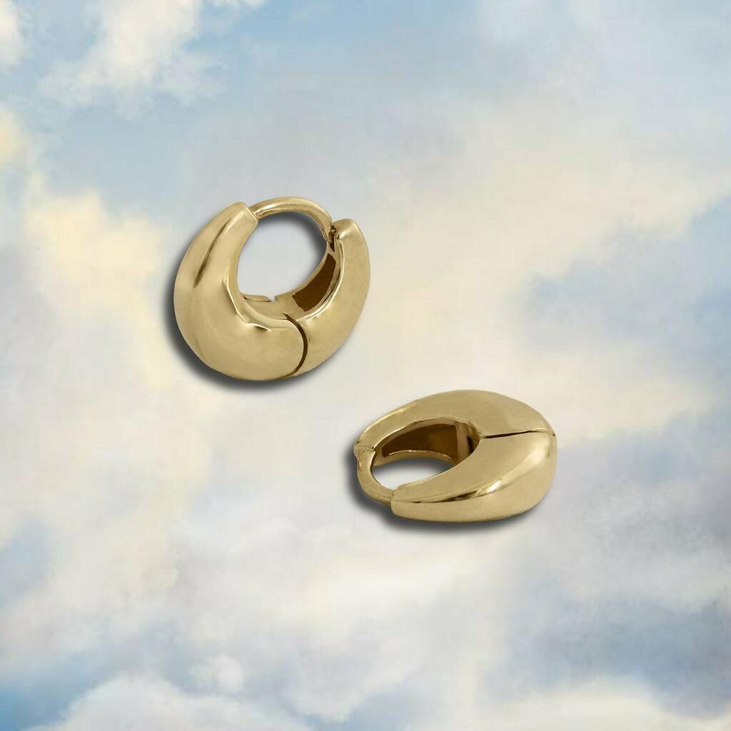 Chunky Modern Hoop Earrings By Junk Jewels 