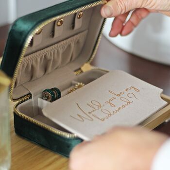 Personalised Bridesmaids Velvet Jewellery Box, 2 of 11