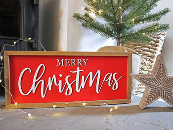Wooden Farmhouse Merry Christmas Sign, 3 of 3