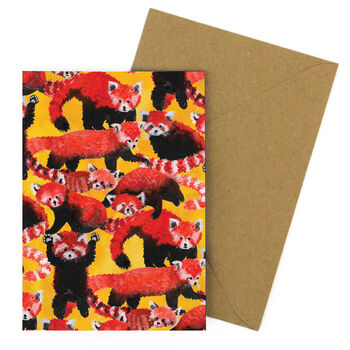 Pack Of Red Pandas Print A6 Greetings Cards, 3 of 6