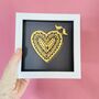 50th Anniversary Heart Framed Papercut, thumbnail 1 of 8