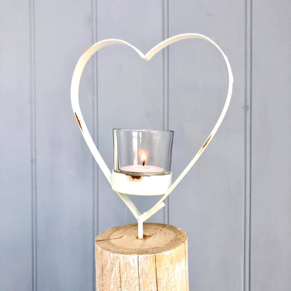 large wooden candle holder by pink pineapple home & gifts