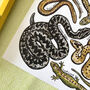 Reptiles Of Britain Watercolour Postcard, thumbnail 3 of 10
