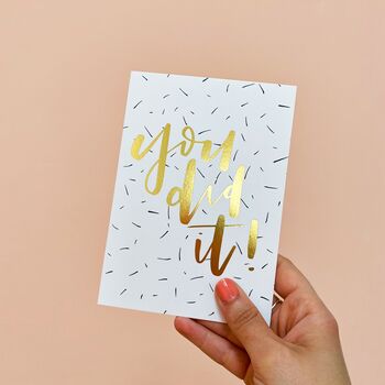 You Did It Celebration Card With Confetti Envelope, 4 of 4
