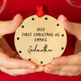 Personalised 'First Christmas As Godmother' Decoration, thumbnail 1 of 7
