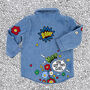 Kids Personalised Hand Painted Denim Shirt, thumbnail 4 of 12