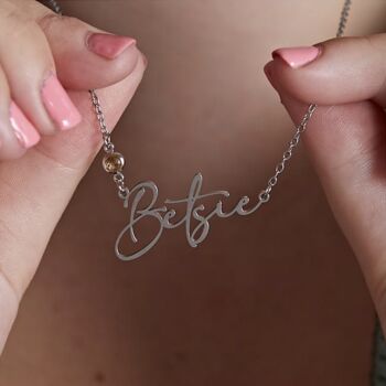 Personalised Name And Gemstone Necklace, 5 of 6