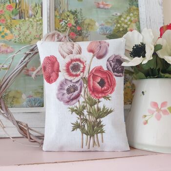 Anemone Flower Print Lavender Sachet Decoration, 2 of 8