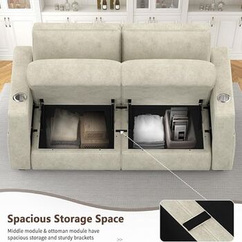 Two Seater Sofa With Storage, Comfortable Sofa Couch, 9 of 12