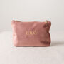 Embroidered Initials Personalised Velvet Pouch, thumbnail 1 of 4