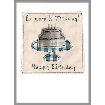 Personalised 70th Birthday Cake Card For Him, 9 of 9