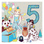 'Five' Birthday Card, thumbnail 3 of 4