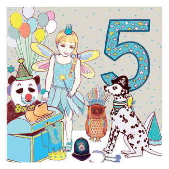 'Five' Birthday Card, 3 of 4