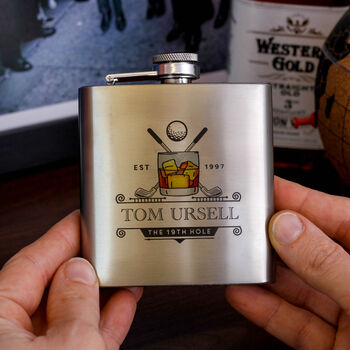 Personalised 19th Hole Golf Whiskey Alcohol Gift Dad, 4 of 4