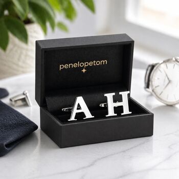 Personalised Alphabet Initial Cufflinks, 5 of 8