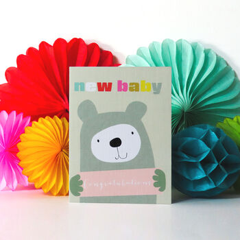 Mini New Baby Bear Card, 3 of 3