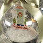 Front Door New Home Snowy Acrylic Christmas Tree Bauble, thumbnail 2 of 7