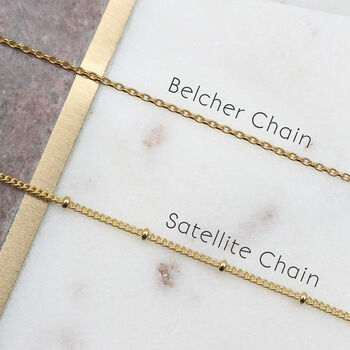 18ct Yellow Gold Plated Initial Necklace, 4 of 5