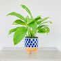 Blue Spotty Plant Pot, thumbnail 1 of 5
