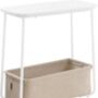 Rectangular Side Table With Fabric Basket And Storage, thumbnail 7 of 7