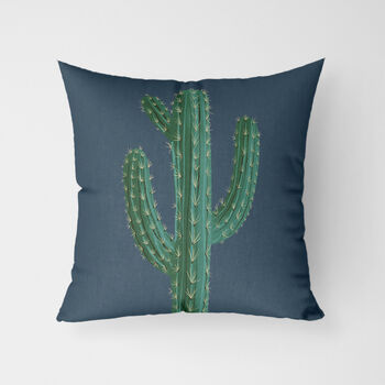 Cactus Blue Water Resistant Garden Outdoor Cushion, 3 of 3