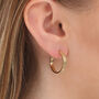 Sterling Silver Or Gold Plated Textured Hoop Earrings, thumbnail 2 of 6
